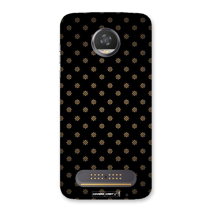 Golden Flowers Back Case for Moto Z2 Play