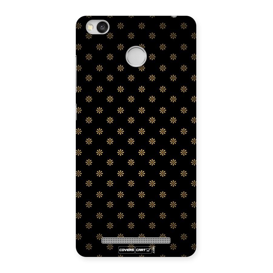 Golden Flowers Back Case for Redmi 3S Prime