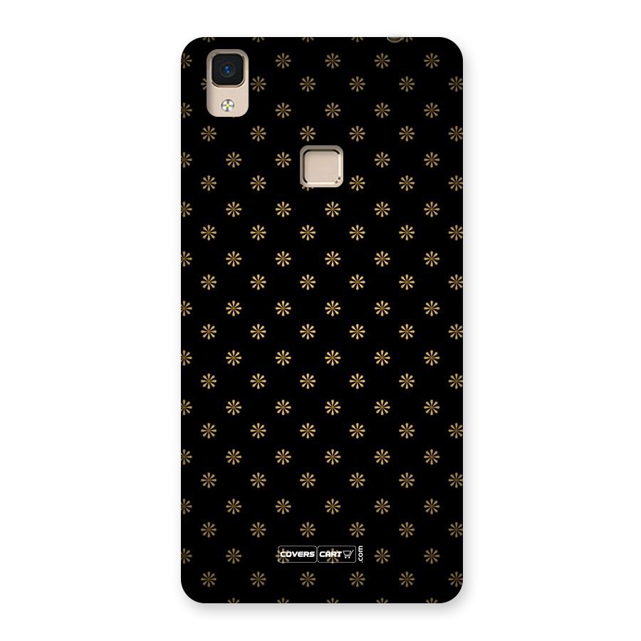 Golden Flowers Back Case for V3 Max
