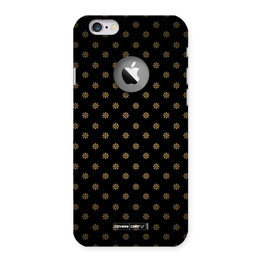 Golden Flowers Back Case for iPhone 6 Logo Cut