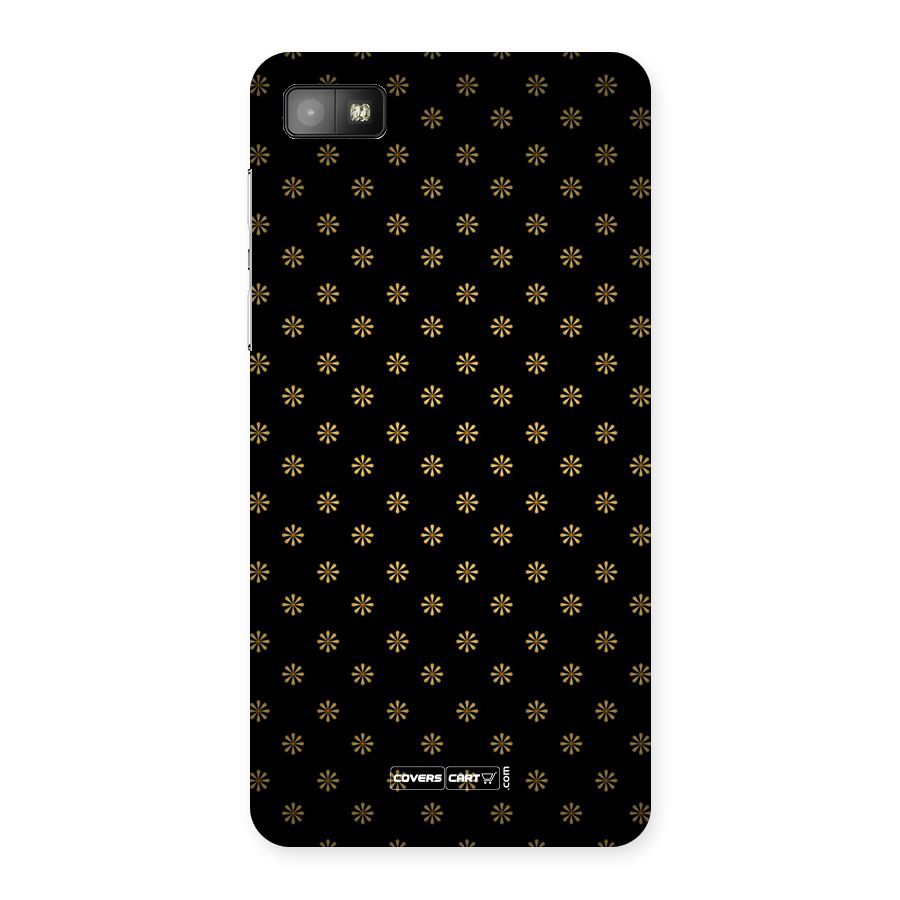 Golden Flowers Back Case for Blackberry Z10