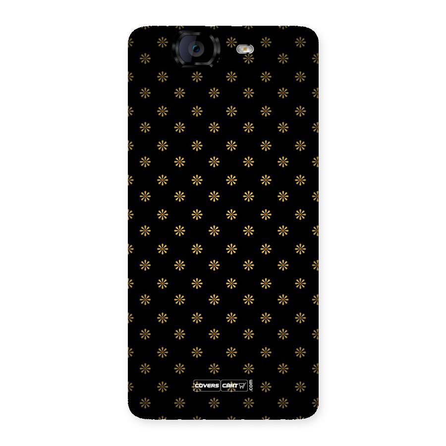 Golden Flowers Back Case for Canvas Knight A350