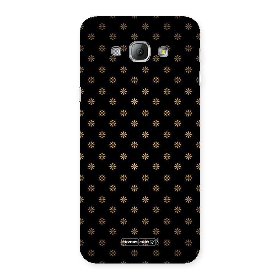 Golden Flowers Back Case for Galaxy A8