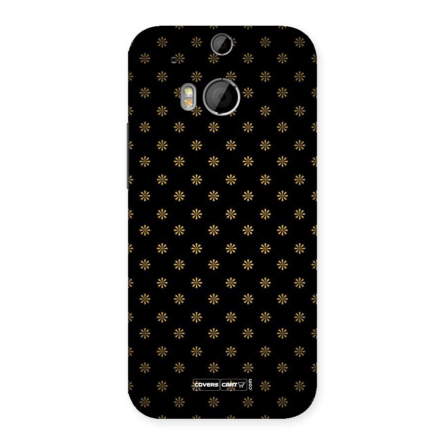 Golden Flowers Back Case for HTC One M8
