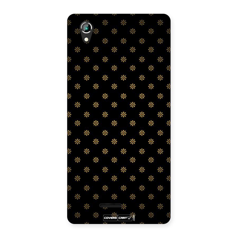 Golden Flowers Back Case for Lava Iris 800