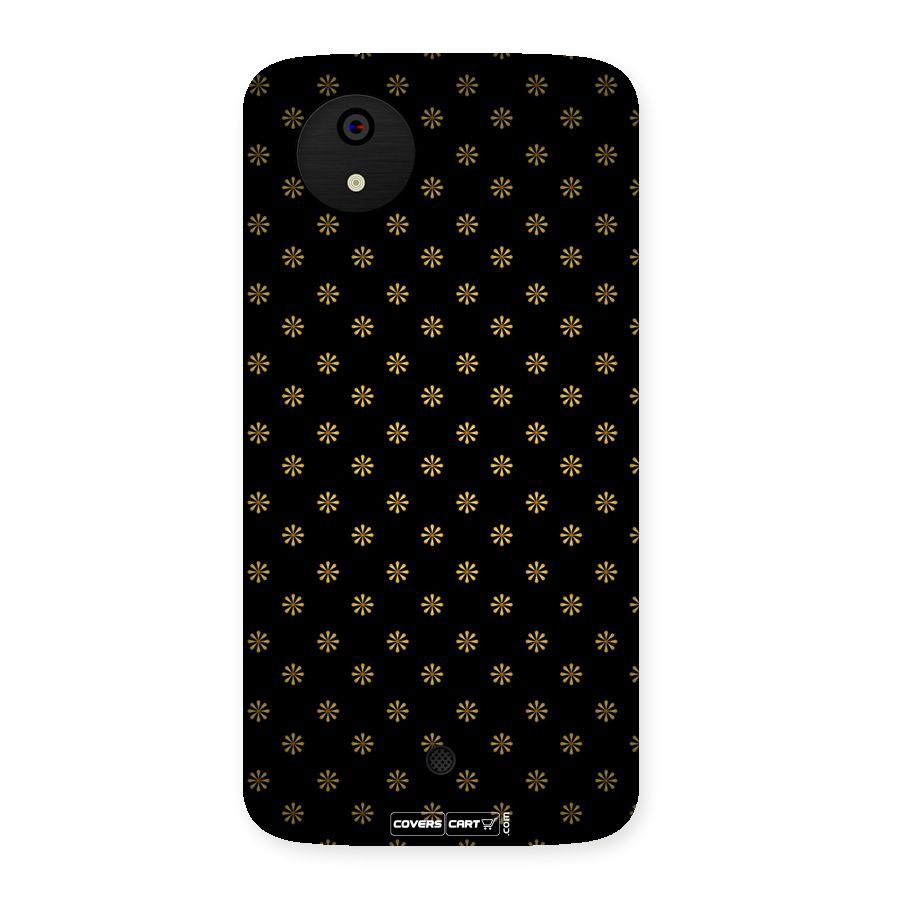 Golden Flowers Back Case for Micromax Canvas A1