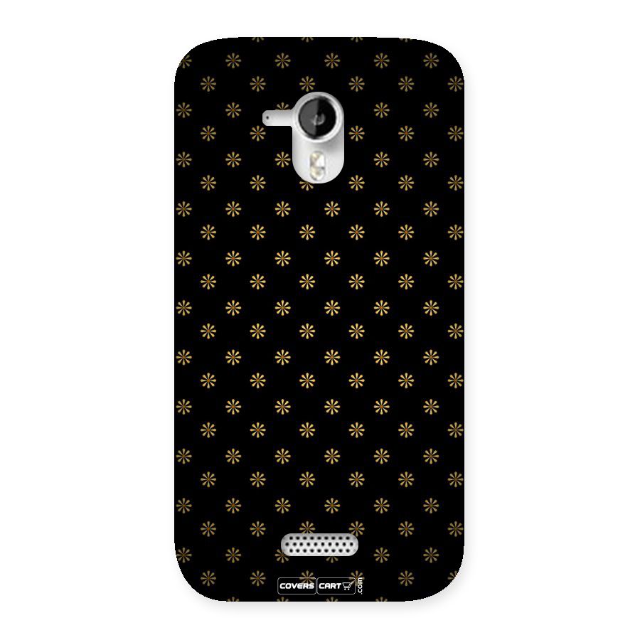 Golden Flowers Back Case for Micromax Canvas HD A116