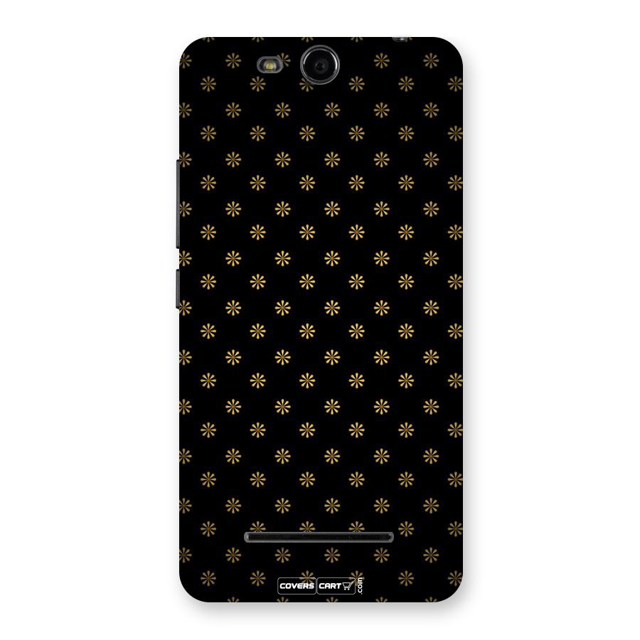 Golden Flowers Back Case for Micromax Canvas Juice 3 Q392