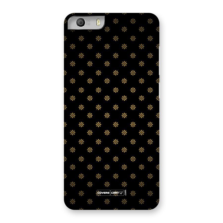 Golden Flowers Back Case for Micromax Canvas Knight 2