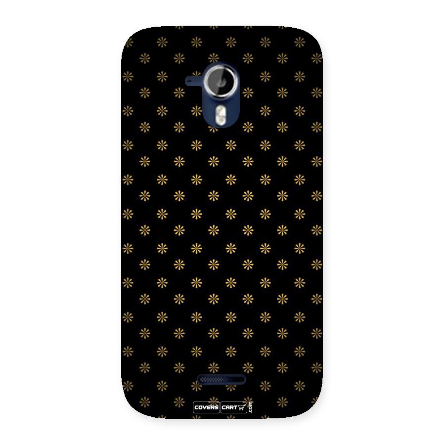 Golden Flowers Back Case for Micromax Canvas Magnus A117