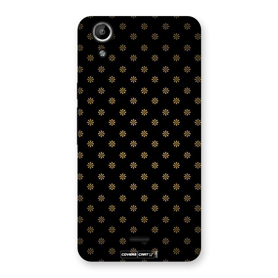Golden Flowers Back Case for Micromax Canvas Selfie Lens Q345