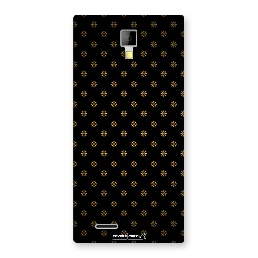 Golden Flowers Back Case for Micromax Canvas Xpress A99
