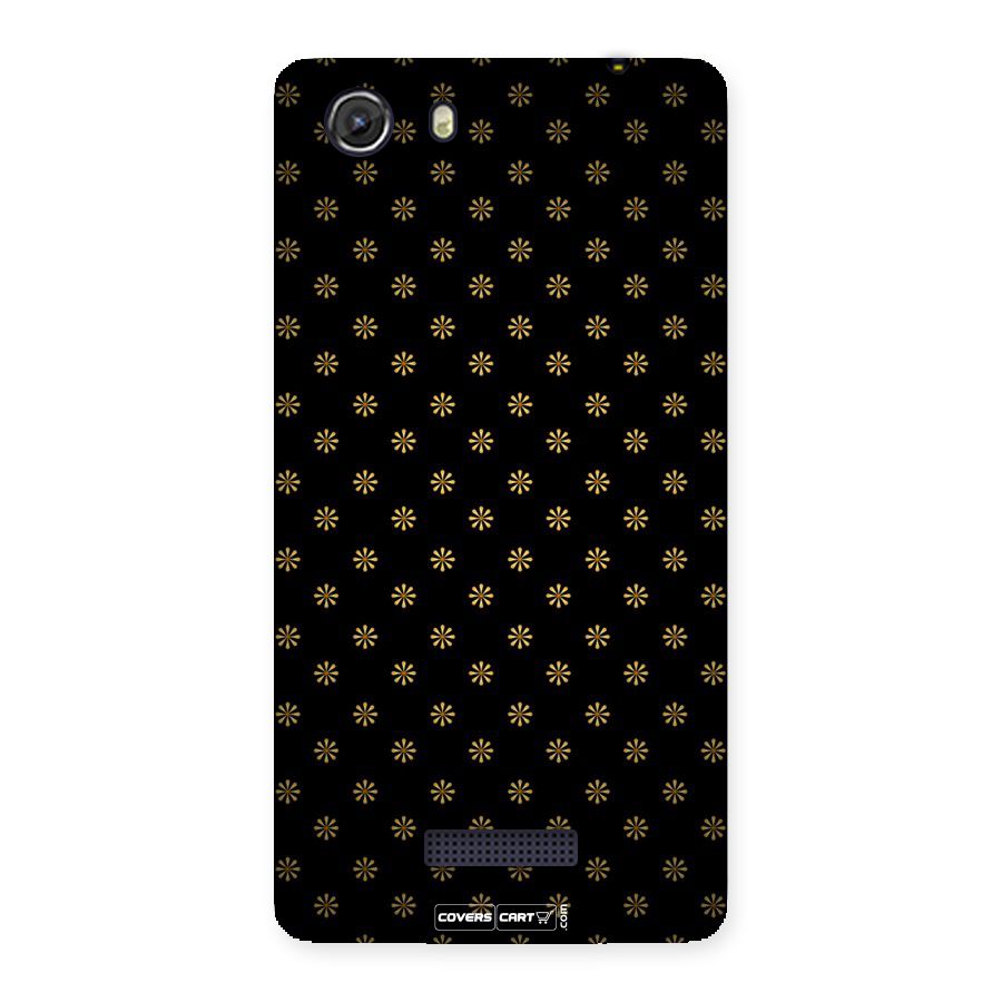 Golden Flowers Back Case for Micromax Unite 3
