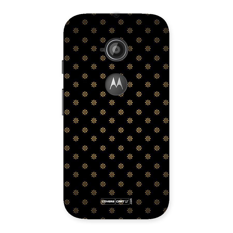 Golden Flowers Back Case for Moto E 2nd Gen