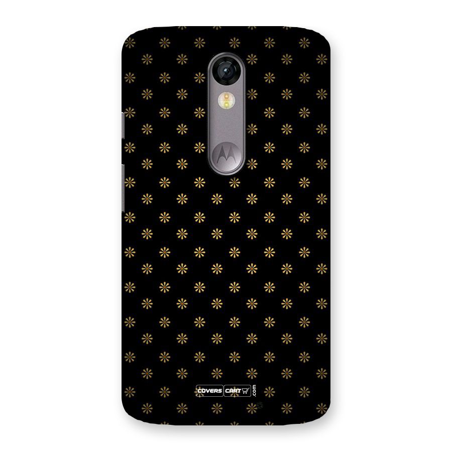 Golden Flowers Back Case for Moto X Force