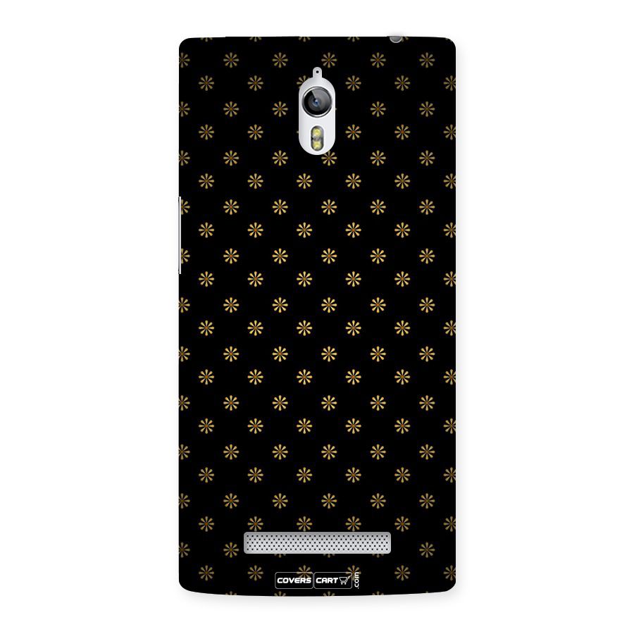 Golden Flowers Back Case for Oppo Find 7