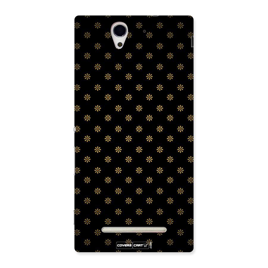 Golden Flowers Back Case for Sony Xperia C3