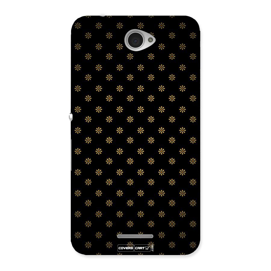 Golden Flowers Back Case for Sony Xperia E4