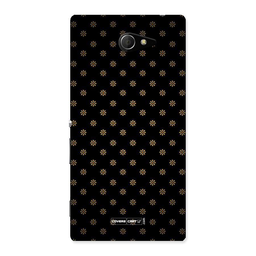 Golden Flowers Back Case for Sony Xperia M2