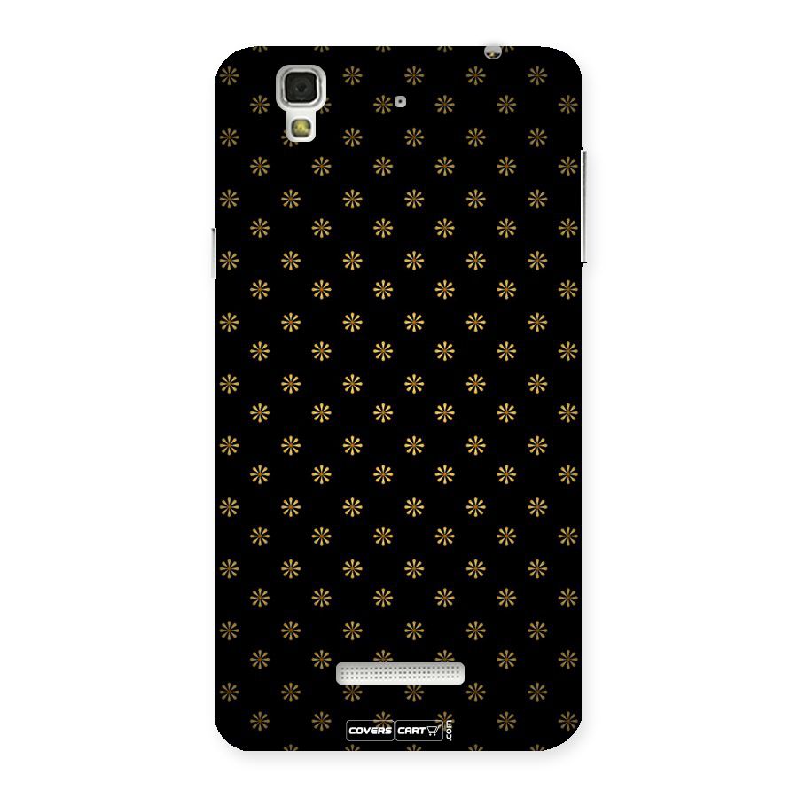 Golden Flowers Back Case for Yu Yureka