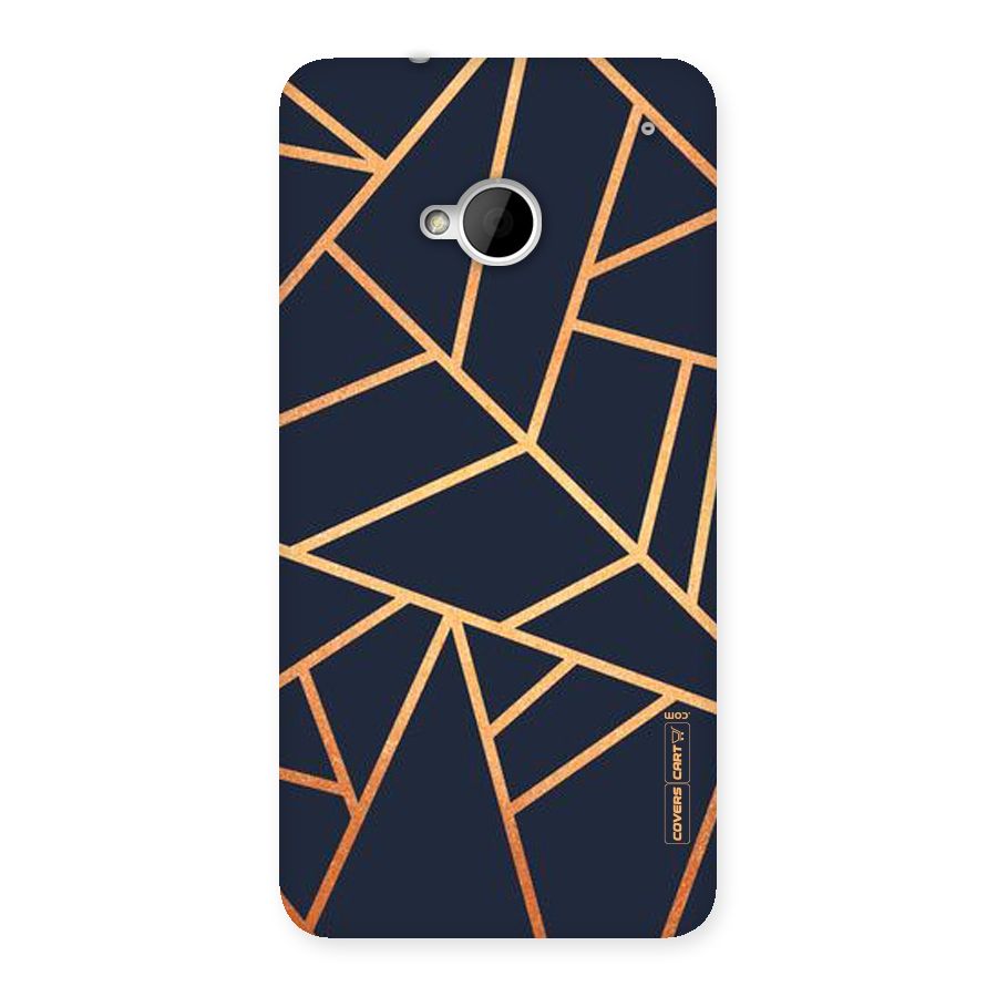 Golden Pattern Back Case for HTC One M7