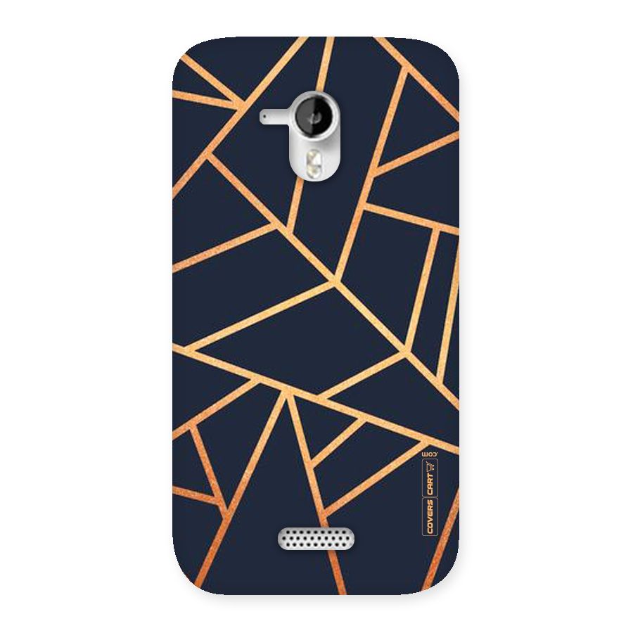 Golden Pattern Back Case for Micromax Canvas HD A116