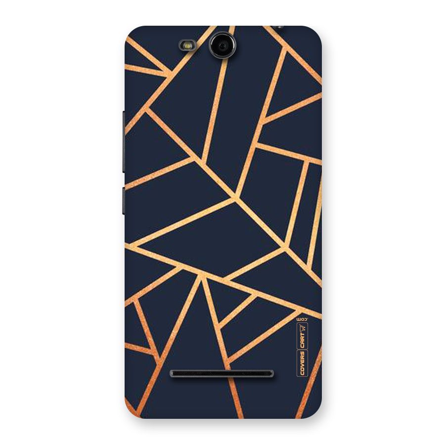 Golden Pattern Back Case for Micromax Canvas Juice 3 Q392