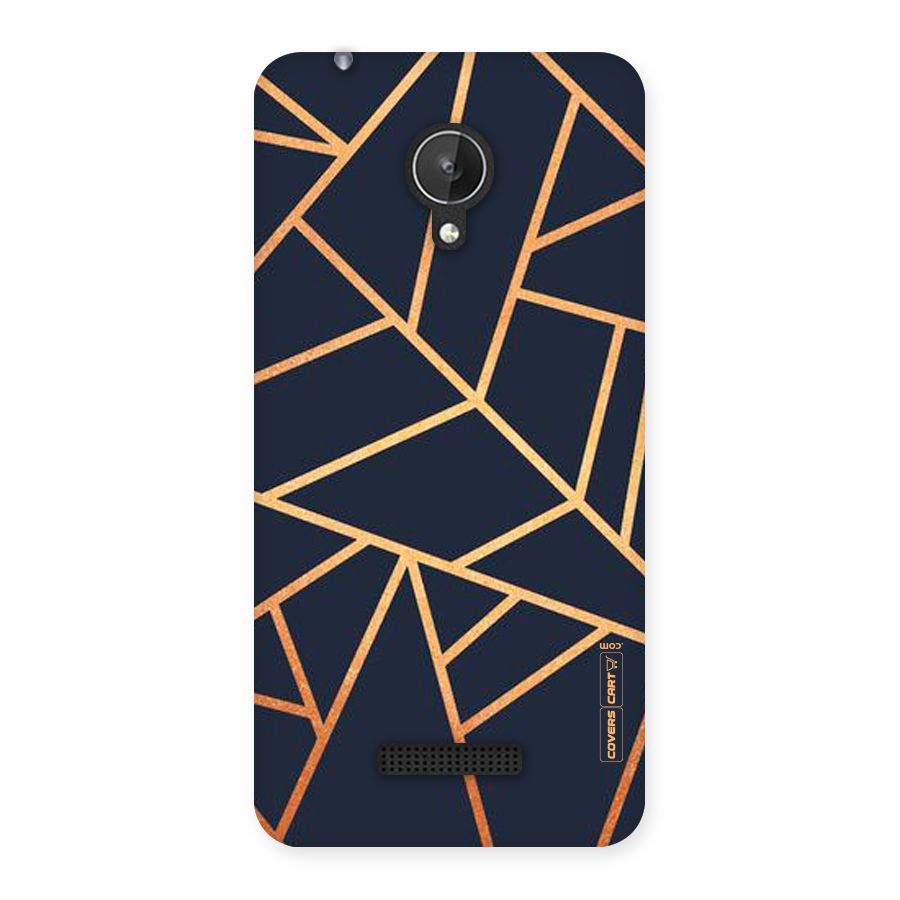 Golden Pattern Back Case for Micromax Canvas Spark Q380