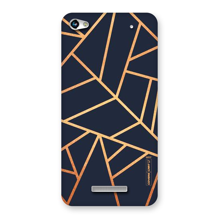 Golden Pattern Back Case for Micromax Hue 2
