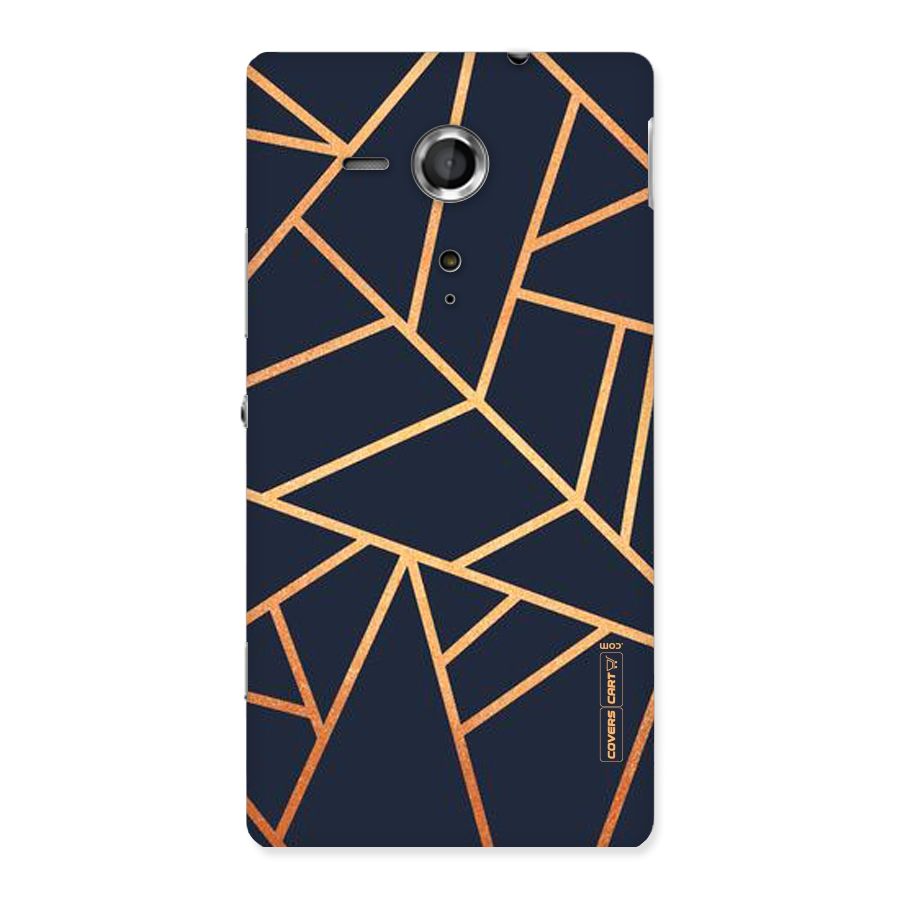 Golden Pattern Back Case for Sony Xperia SP