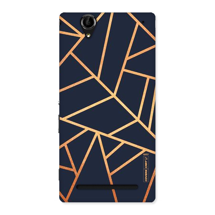 Golden Pattern Back Case for Sony Xperia T2