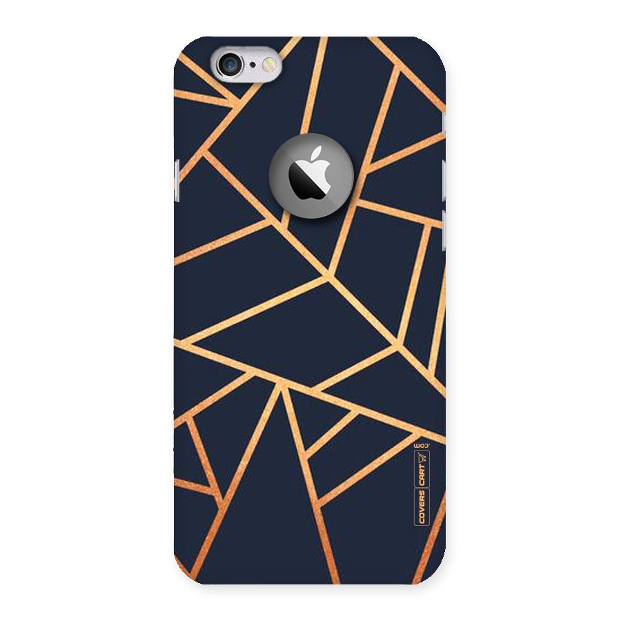 Golden Pattern Back Case for iPhone 6 Logo Cut