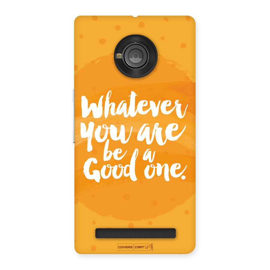 Good One Quote Back Case for Yu Yuphoria