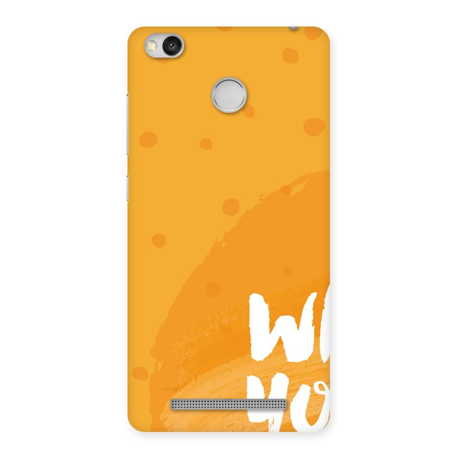 Good One Quote Back Case for Redmi 3S Prime
