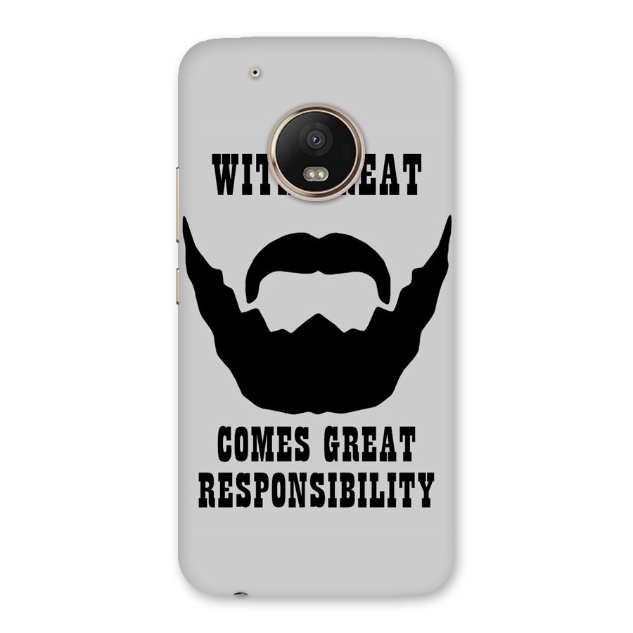 Great Beard Great Responsibility Back Case for Moto G5 Plus