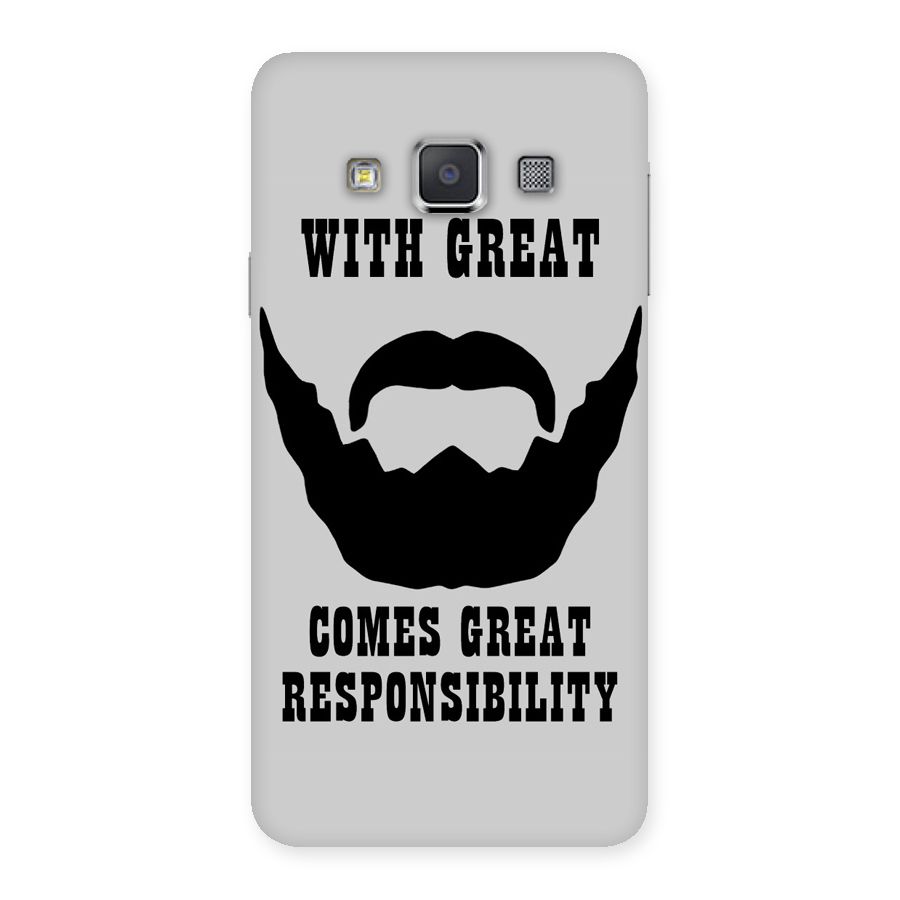 Great Beard Great Responsibility Back Case for Galaxy A3