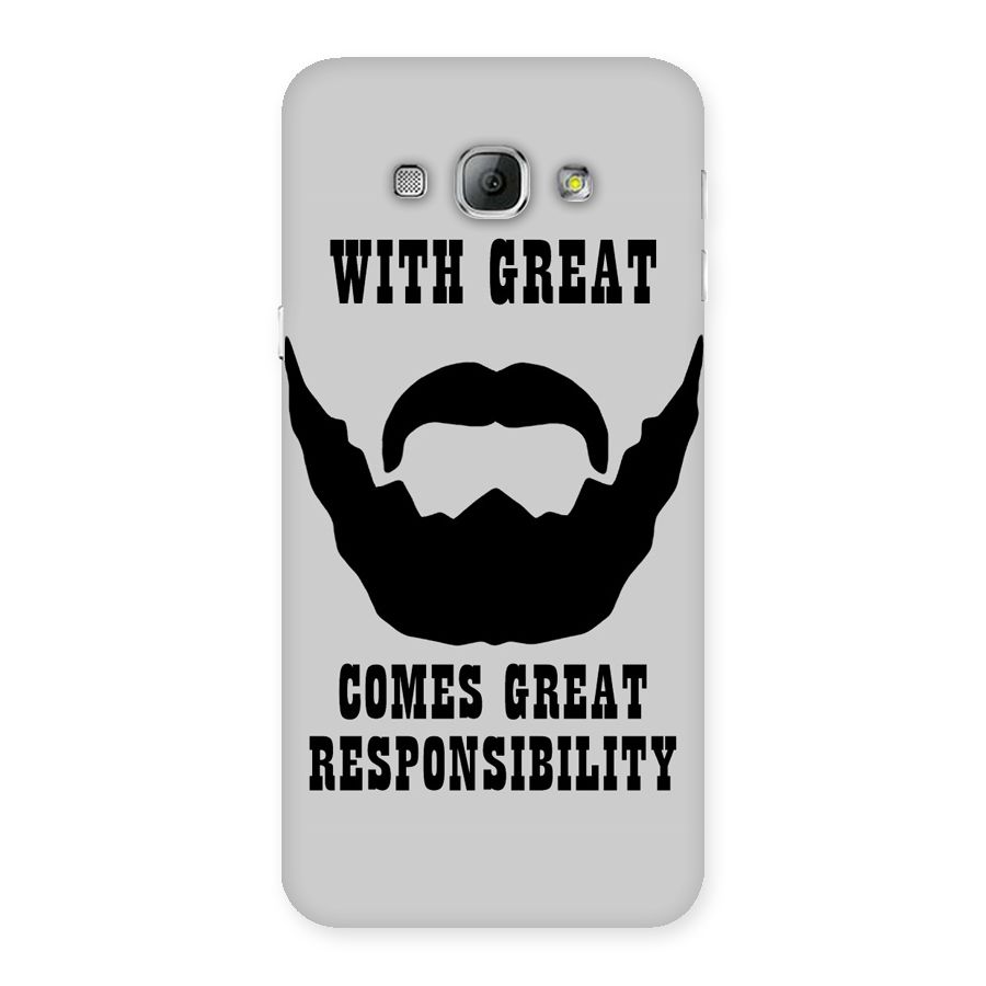 Great Beard Great Responsibility Back Case for Galaxy A8
