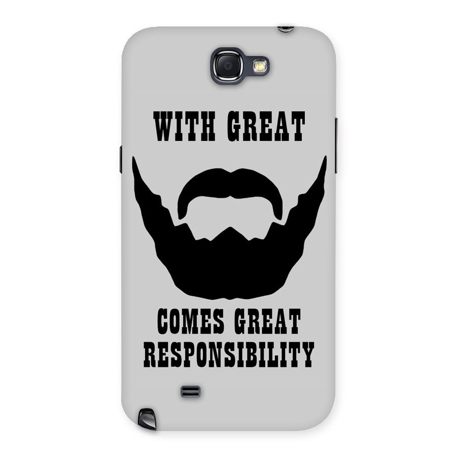 Great Beard Great Responsibility Back Case for Galaxy Note 2