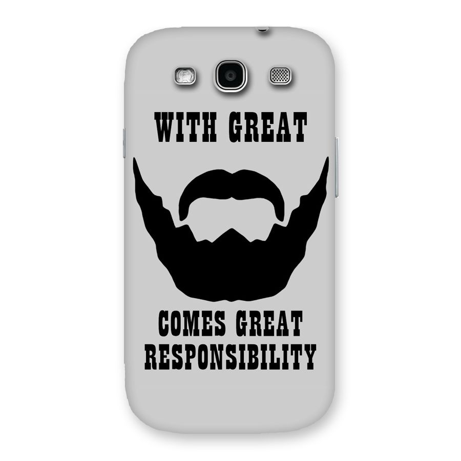 Great Beard Great Responsibility Back Case for Galaxy S3