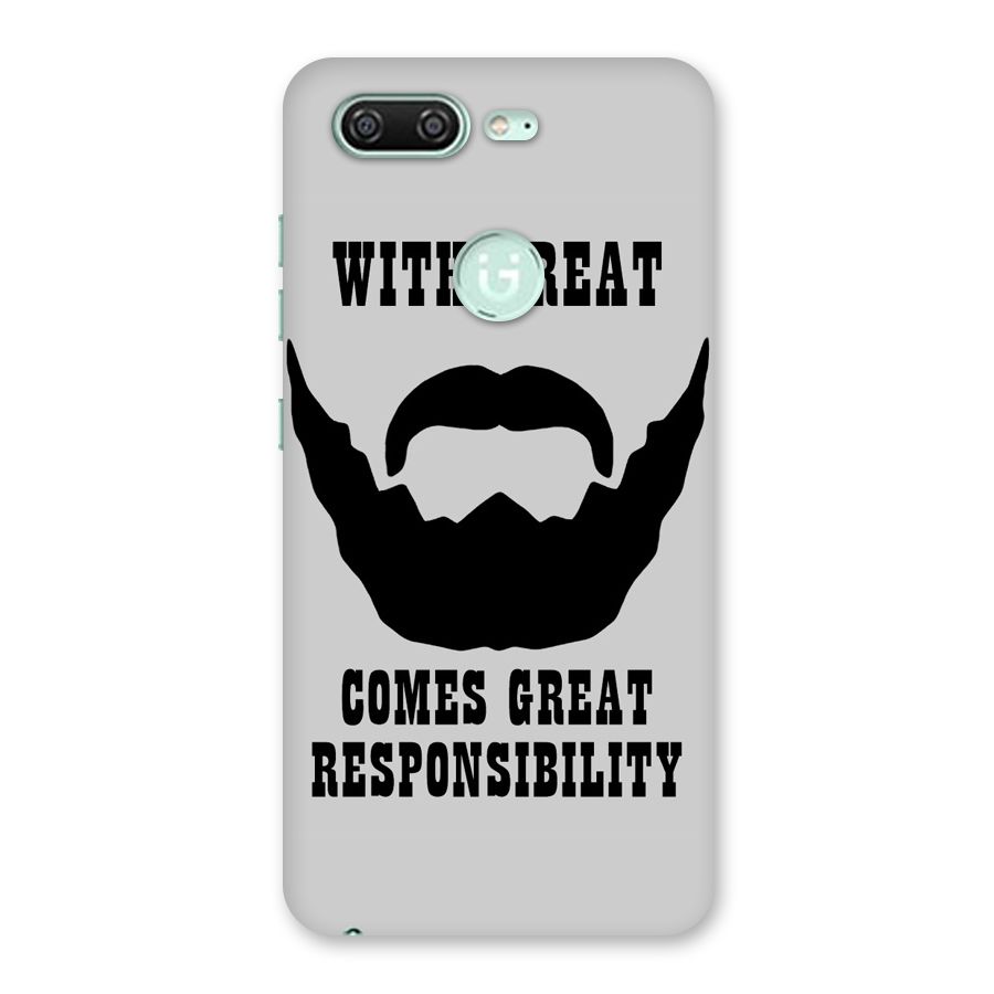 Great Beard Great Responsibility Back Case for Gionee S10