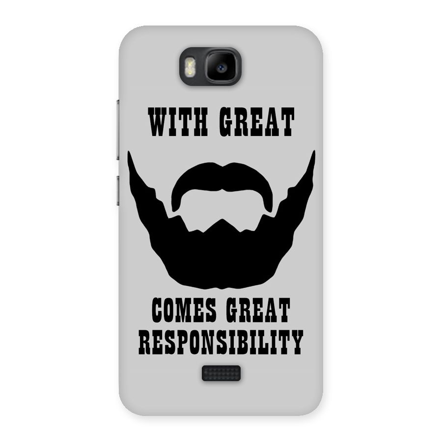 Great Beard Great Responsibility Back Case for Honor Bee
