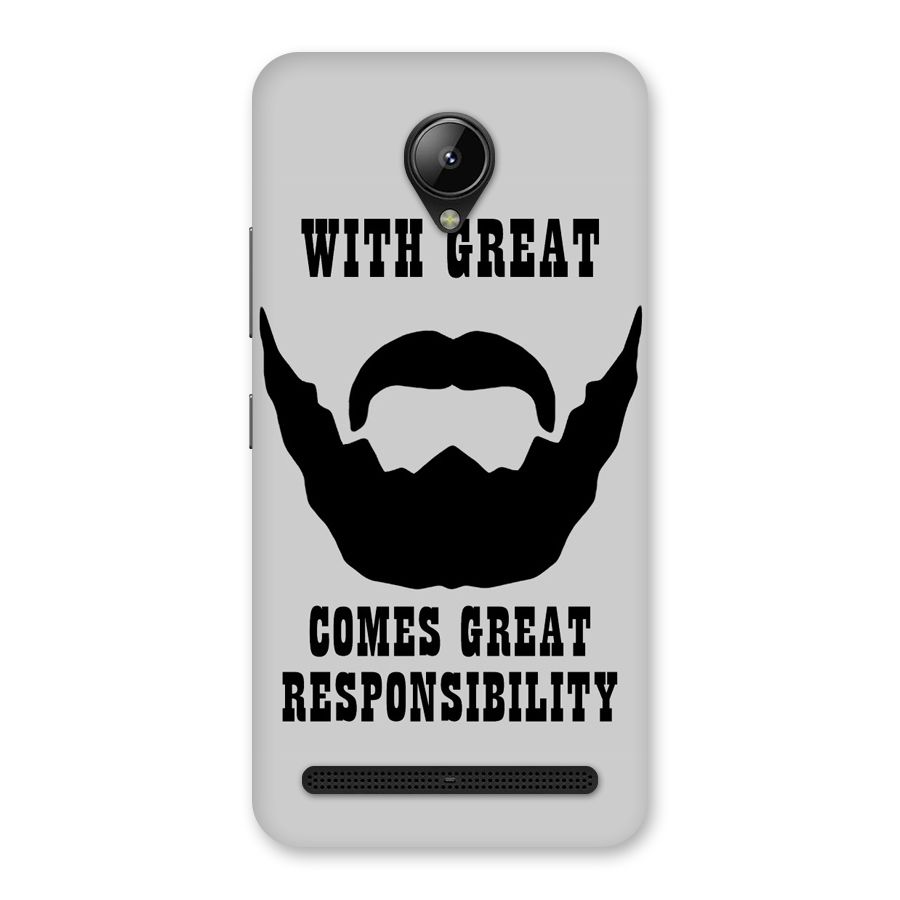 Great Beard Great Responsibility Back Case for Lenovo C2