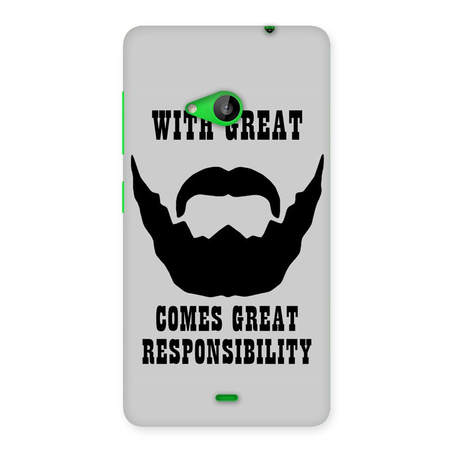 Great Beard Great Responsibility Back Case for Lumia 535