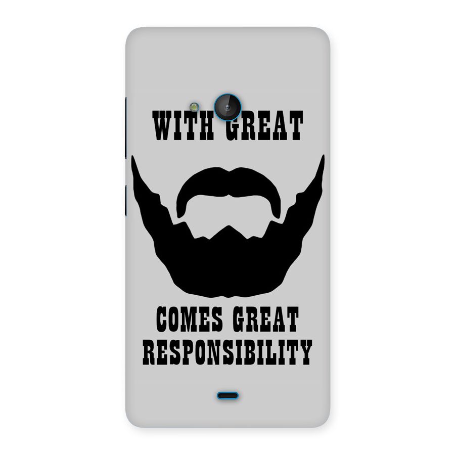 Great Beard Great Responsibility Back Case for Lumia 540