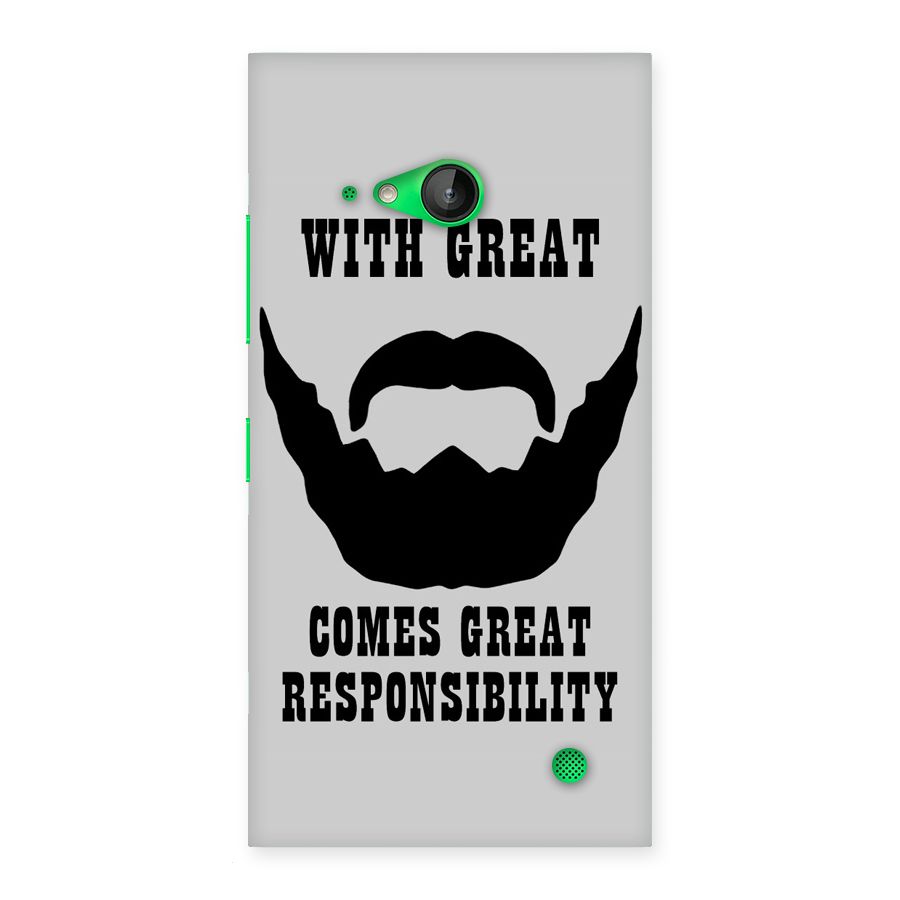 Great Beard Great Responsibility Back Case for Lumia 730