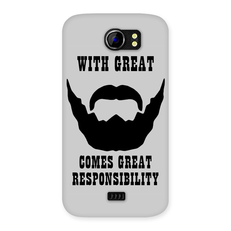 Great Beard Great Responsibility Back Case for Micromax Canvas 2 A110