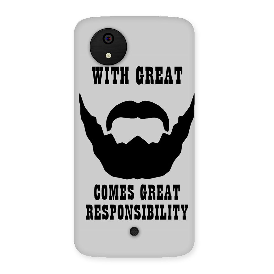 Great Beard Great Responsibility Back Case for Micromax Canvas A1
