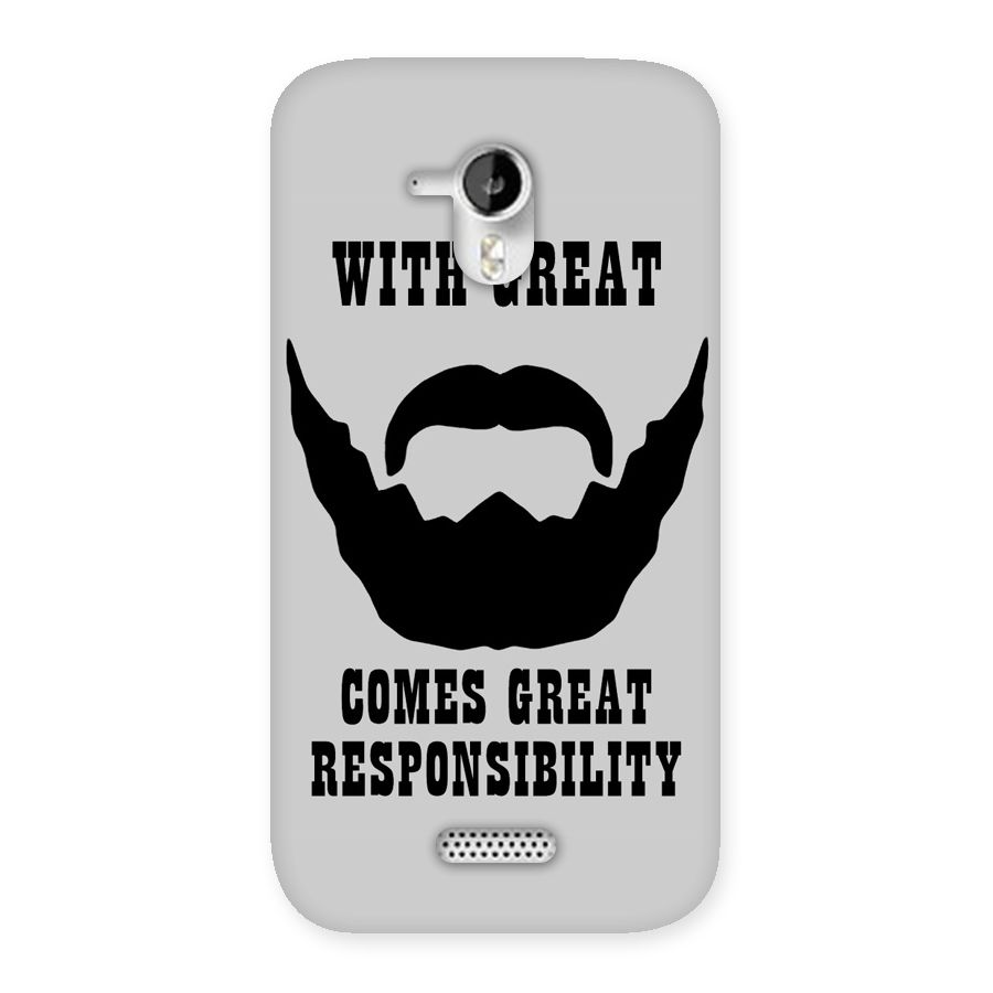 Great Beard Great Responsibility Back Case for Micromax Canvas HD A116