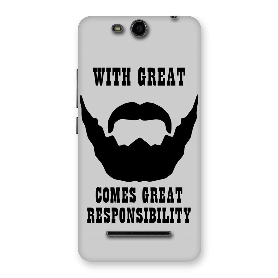 Great Beard Great Responsibility Back Case for Micromax Canvas Juice 3 Q392