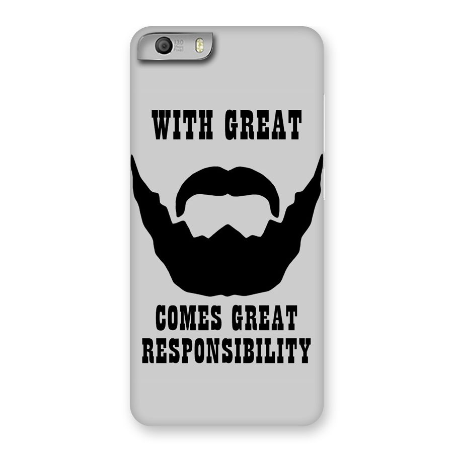 Great Beard Great Responsibility Back Case for Micromax Canvas Knight 2